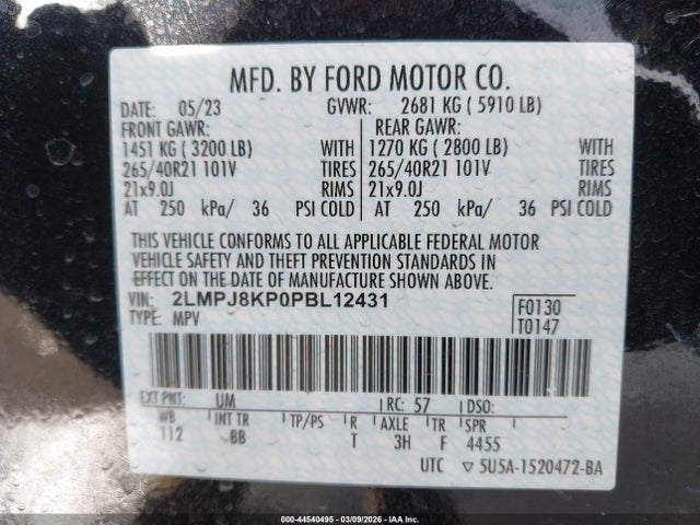 2023 LINCOLN NAUTILUS 2LMPJ8KP0PBL12431 Photo 8