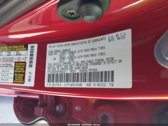 Toyota Tacoma Sr 2022 3TYAX5GN3NT056215 Image 9