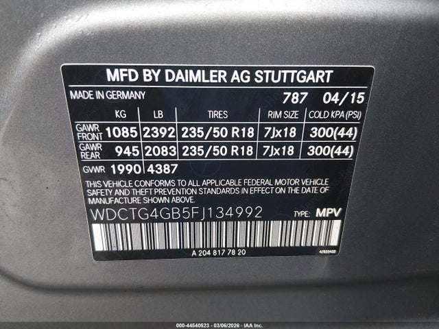 2015 MERCEDES-BENZ GLA 250 WDCTG4GB5FJ134992 Photo 8