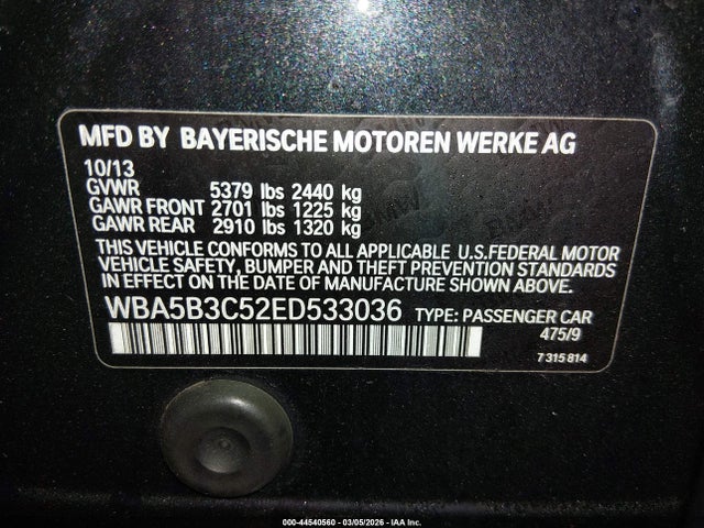 2014 BMW 535I WBA5B3C52ED533036 Photo 8