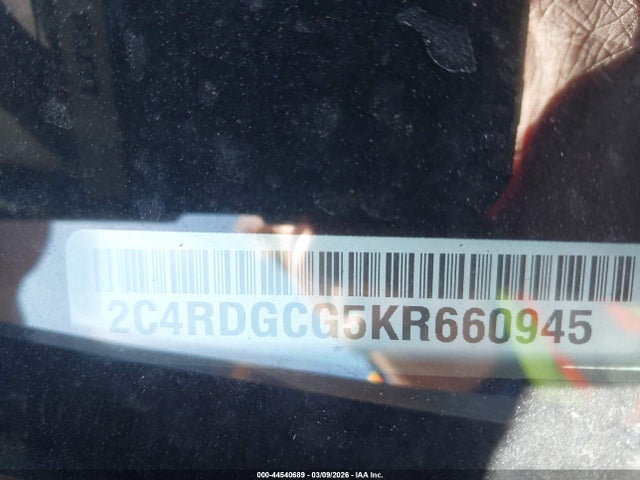 Продажа на аукционе авто 2019 Dodge Grand Caravan Sxt, vin: 2C4RDGCG5KR660945, номер лота: 44540689