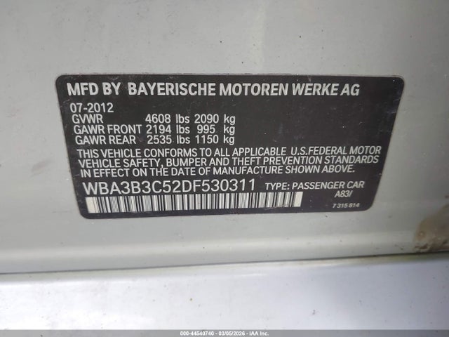 Продажа на аукционе авто 2013 Bmw 328i Xdrive, vin: WBA3B3C52DF530311, номер лота: 44540740