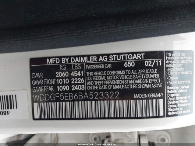 2011 MERCEDES-BENZ C 300 WDDGF5EB6BA523322 Photo 8