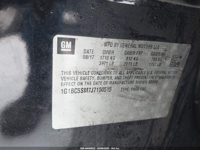 1G1BC5SM7J7100515 Chevrolet Cruze Ls Auto