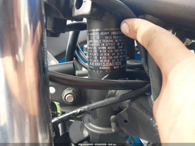 Kawasaki EX400 2018 JKAEXKH13JDA07820 Image 10