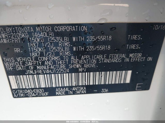 Toyota RAV4 SE 2017 JTMJFREV4HJ122524 Image 9