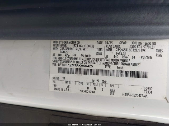Ford Transit-150 2015 1FTNE1ZM7FKA90425 Image 9