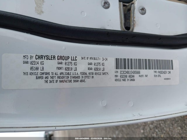 44540995 :رقم المزاد ، 2C3CDXBG1EH265666 vin ، 2014 Dodge Charger Se مزاد بيع
