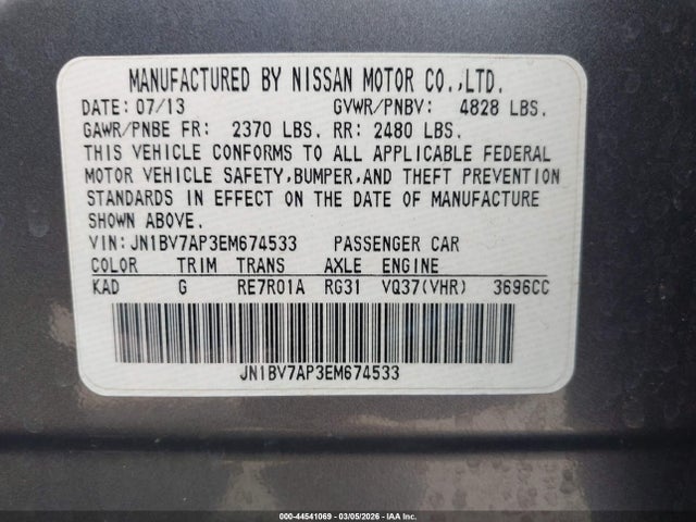 JN1BV7AP3EM674533 Infiniti Q50 Premium