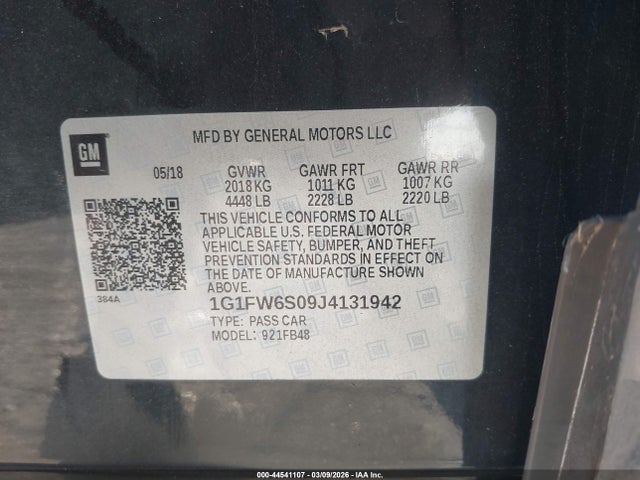 2018 CHEVROLET BOLT EV 1G1FW6S09J4131942 Photo 8