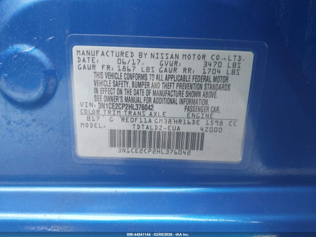 2017 NISSAN VERSA NOTE 3N1CE2CP2HL376042 Photo 8