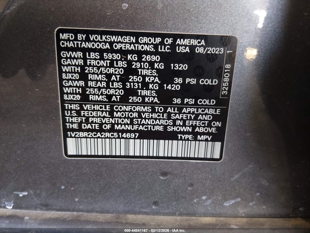 Volkswagen Atlas 2.0t Sel 2024 1V2BR2CA2RC514697 Image 9