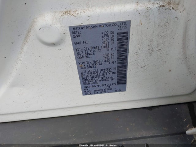 Nissan Rogue Sl 2015 5N1AT2MV7FC832175 Image 9