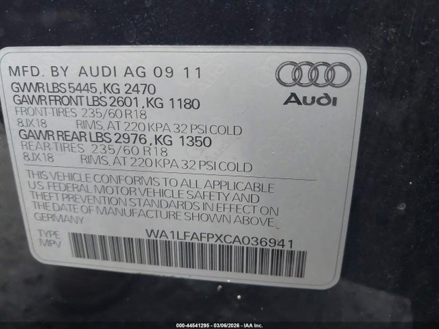 2012 AUDI Q5 WA1LFAFPXCA036941 Photo 8