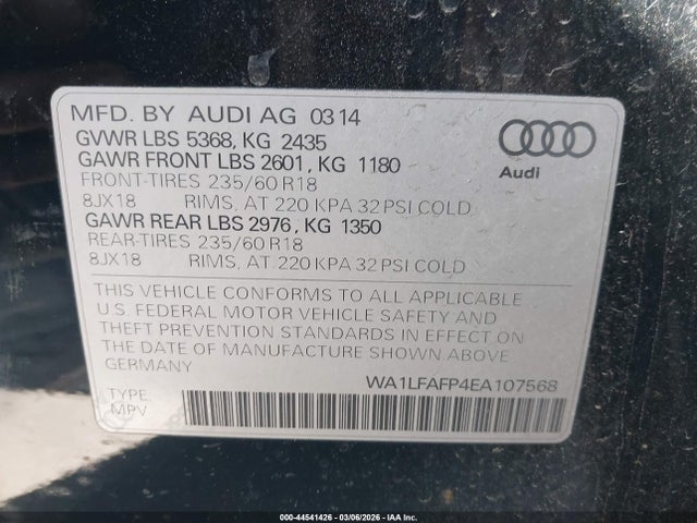 2014 AUDI Q5 WA1LFAFP4EA107568 Photo 8