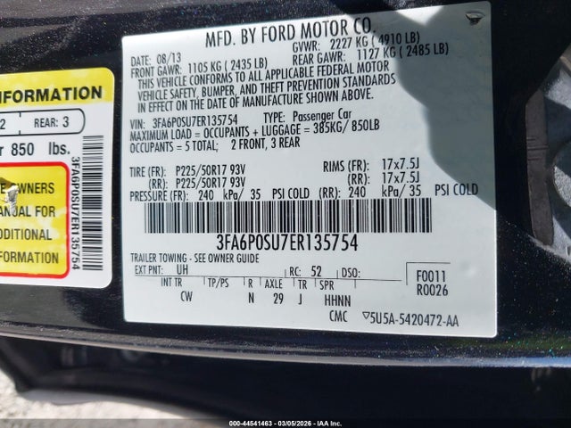 2014 FORD FUSION ENERGI 3FA6P0SU7ER135754 Photo 8