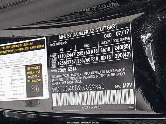 Продаж на аукціоні авто 2018 Mercedes-benz Glc 300 4matic, vin: WDC0G4KB9JV022840, номер лоту: 44541535
