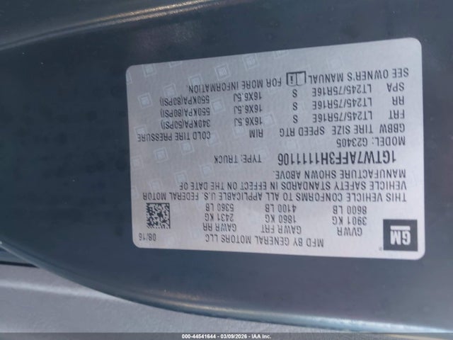 2017 GMC SAVANA 2500 1GTW7AFF3H1111106 Photo 8