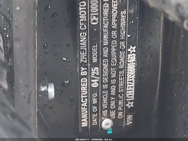 LCELE1ZJ3S6001403 Cf Moto Uforce U10 Xl Pro Highland