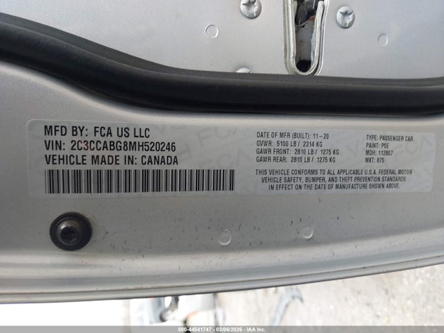 2021 Chrysler 300 300s მანქანა იყიდება აუქციონზე, vin: 2C3CCABG8MH520246, აუქციონის ნომერი: 44541747