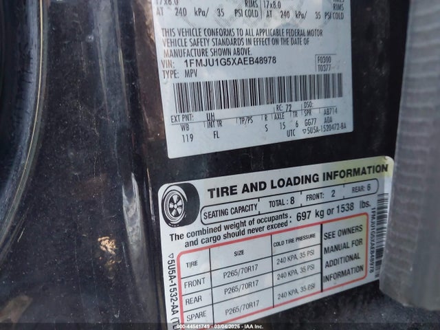 2010 FORD EXPEDITION 1FMJU1G5XAEB48978 Photo 8