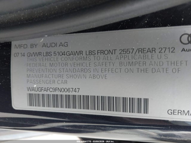 2015 AUDI A6 WAUGFAFC9FN006747 Photo 8