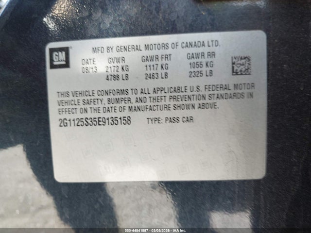 2G1125S35E9135158 Chevrolet Impala 2lt