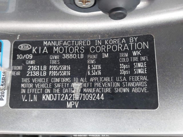 2010 KIA SOUL KNDJT2A21A7109244 Photo 8