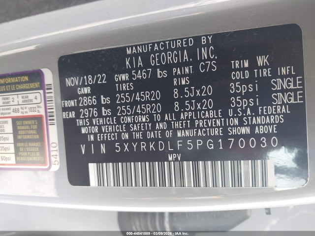 2023 KIA SORENTO 5XYRKDLF5PG170030 Photo 8