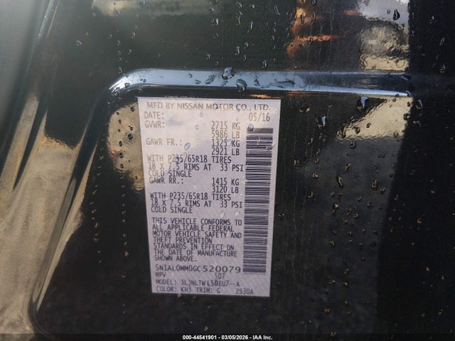 2016 INFINITI QX60 5N1AL0MM0GC520079 Photo 8