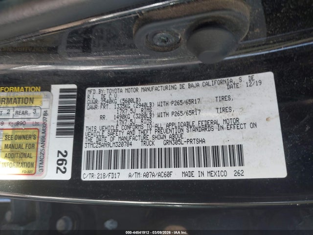 2020 TOYOTA TACOMA 3TMCZ5AN9LM320784 Photo 8