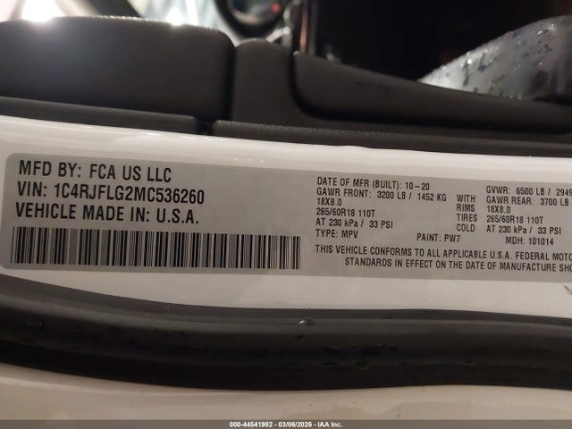 2021 JEEP GRAND CHEROKEE 1C4RJFLG2MC536260 Photo 8