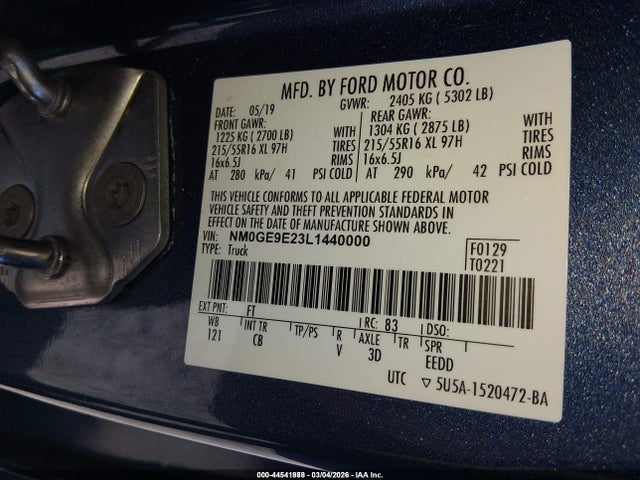 Ford Transit Connect Xl Passenger 2020 NM0GE9E23L1440000 Image 9