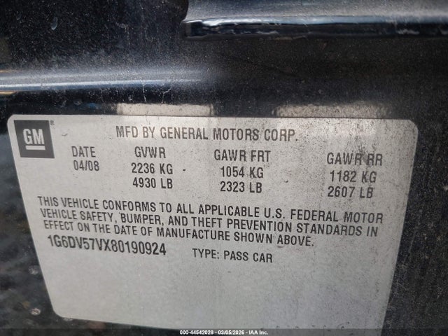 2008 CADILLAC CTS 1G6DV57VX80190924 Photo 8