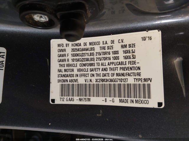 3CZRM3H36GG710127 Honda CR-V LX