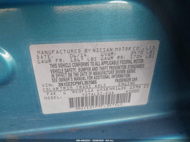 Nissan Versa Note Sv 2015 3N1CE2CP9FL357565 Image 9