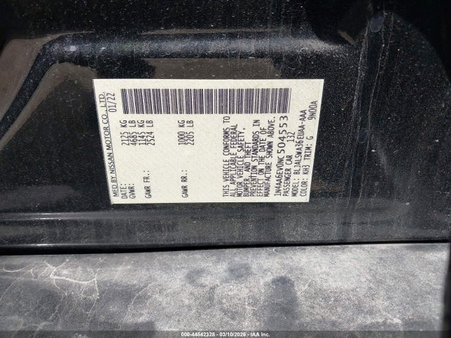 Nissan Maxima Sr Xtronic Cvt 2022 1N4AA6EV0NC504553 Image 9