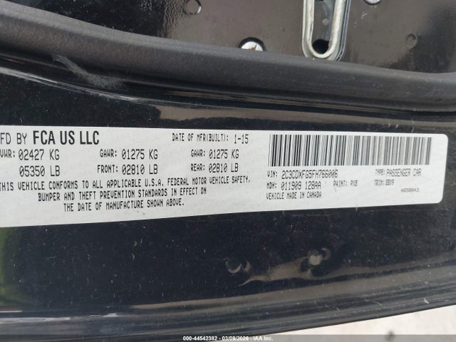 Продажа на аукционе авто 2015 Dodge Charger Se, vin: 2C3CDXFG5FH766006, номер лота: 44542382