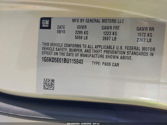 2011 CADILLAC DTS 1G6KD5E61BU115843 Photo 8