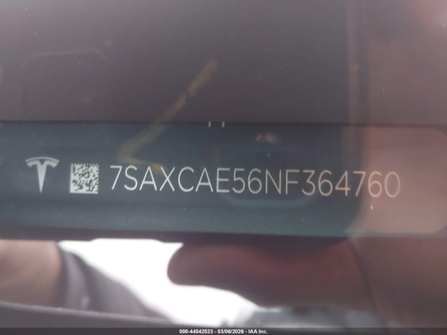 Продажа на аукционе авто 2022 Tesla Model X Dual Motor All-wheel Drive, vin: 7SAXCAE56NF364760, номер лота: 44542523