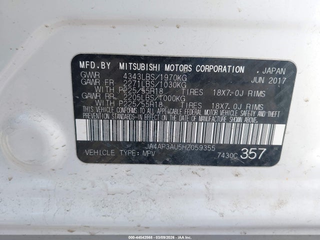 2017 MITSUBISHI OUTLANDER SPORT JA4AP3AU5HZ059355 Photo 8