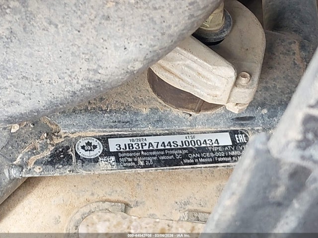 3JB3PA744SJ000434 Can-Am Outlander Max Xt 1000r