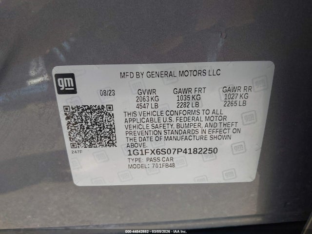 2023 CHEVROLET BOLT EV 1G1FX6S07P4182250 Photo 8