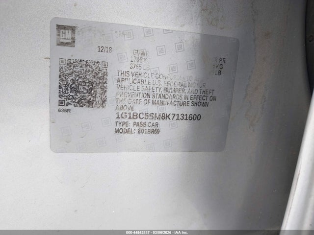 1G1BC5SM8K7131600 Chevrolet CRUZE LS