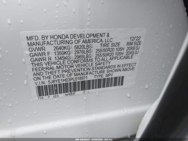 Aukcja sprzedaży 2023 Acura Mdx A-spec, vin: 5J8YE1H03PL018971, numer aukcji: 44542933