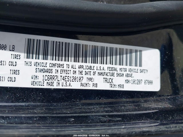 Продаж на аукціоні авто 2014 Ram 1500 Big Horn, vin: 1C6RR7LT4ES120107, номер лоту: 44542935