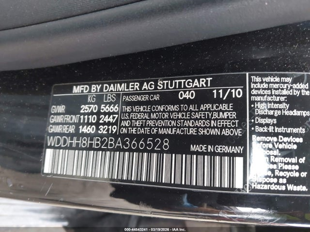 2011 MERCEDES-BENZ E 350 WDDHH8HB2BA366528 Photo 8