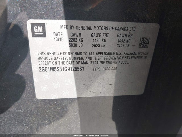 2016 CADILLAC XTS 2G61M5S31G9126531 Photo 8