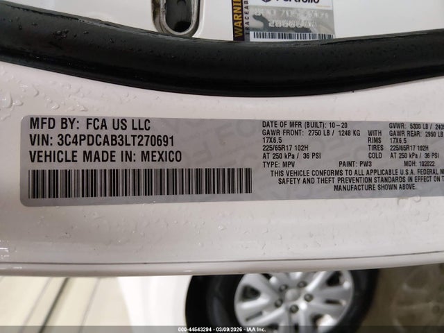Dodge Journey Se Value 2020 3C4PDCAB3LT270691 Image 9