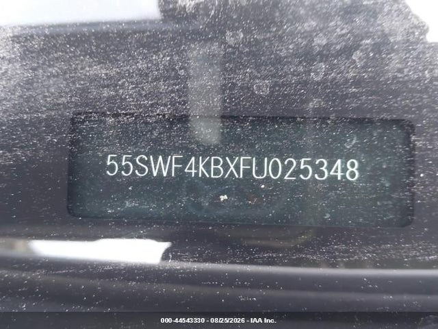 44543330 :رقم المزاد ، 55SWF4KBXFU025348 vin ، 2015 Mercedes-benz C 300 4matic مزاد بيع